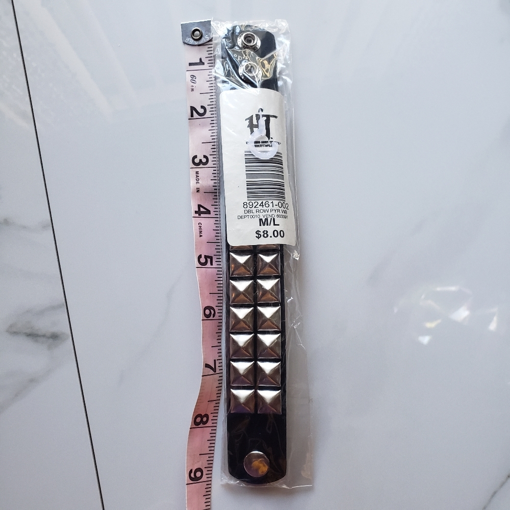 Hot Topic Pyramid Studed Faux Leather Bracelets - Picture 5 of 5